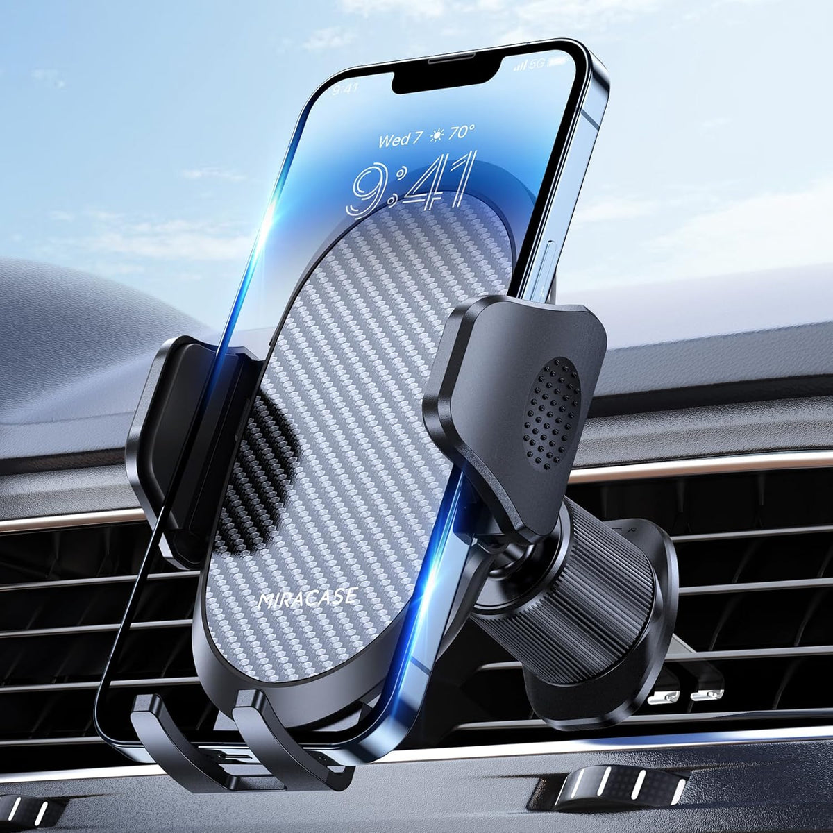 Phone Holders for Your Car with Metal Hook Clip, Air Vent Cell Phone Stand Car Mount