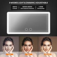 Car Sun Visor Vanity Mirror, Car Vanity Mirror With Lights